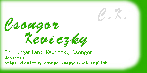 csongor keviczky business card